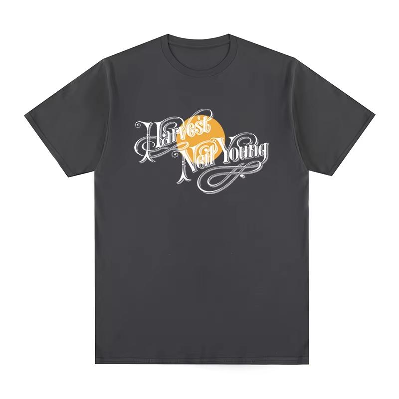 Neil Young Harvest Vintage Tshirt 90s Adult Fashion Band Cotton Breathable T Shirt Summer New Fashion Unisexs Unisexs Tshirt