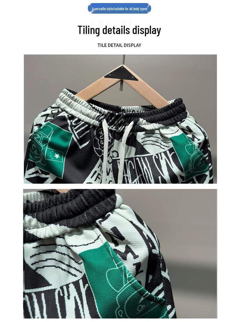 Men's Trendy Versatile Beach Pants: Summer Casual, Loose, Slimming, High-Grade Sports Shorts