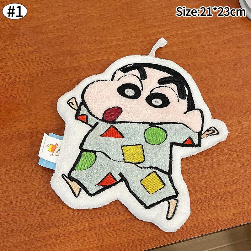 Perfect Crayon Shin Chan Hand Towel Cute Crayon Shin Chan Hanging Towels Absorbent Kitchen Bathroom Wipe Towel Anime Cartoon Kids Towels