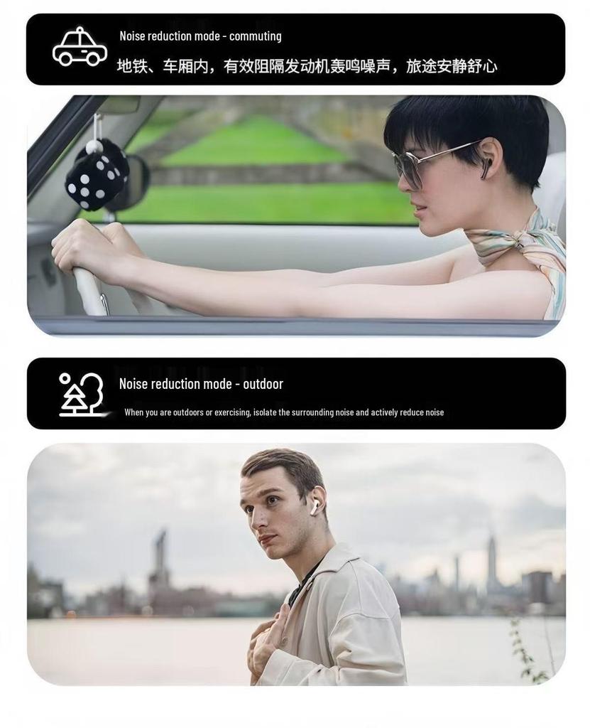 A9pro Kabellose Bluetooth-Kopfhörer mit ANC, KI-Übersetzung, Touchscreen und langer Akkulaufzeit