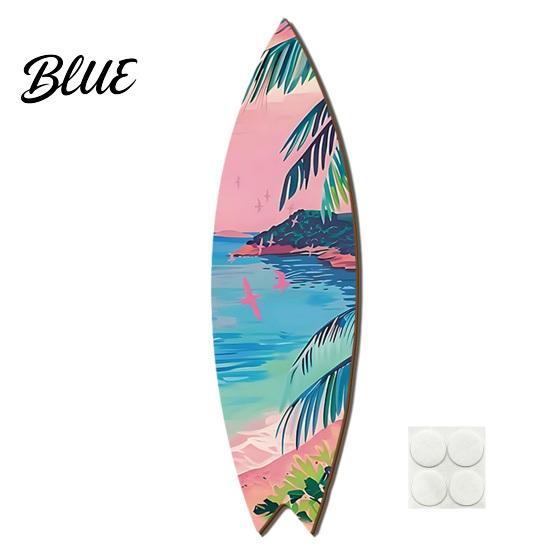 Coastal Home Decoration Decor Sign Wall Wooden Art Hawaiian Surfboard Tropical Beach Summer Aloha Theme Hanging Plaque Sign for