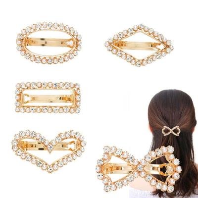 Cubic Hairpin Circle Square Cutout Heart Ribbon