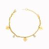 Catene per Mani da Ragazza Y2K Polsino Nuovo Colore Oro Pentacolo Stella Braccialetti per Donne Cristallo Zircone Cubico Frange Fascino Braccialetti