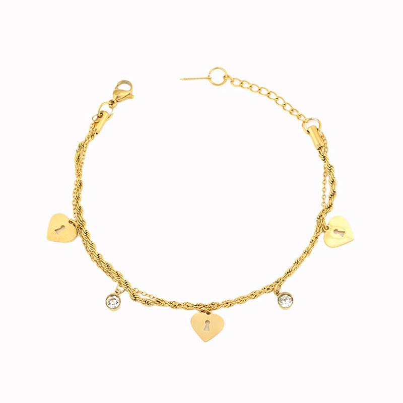 Catene per Mani da Ragazza Y2K Polsino Nuovo Colore Oro Pentacolo Stella Braccialetti per Donne Cristallo Zircone Cubico Frange Fascino Braccialetti