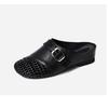 Baotou hollow half slippers women's outer wear summer new fashion casual versatile low heel woven sandals