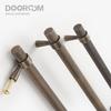 Dooroom Brass Knurled Furniture Handles Antique Brass Cupboard Wardrobe Dresser Shoe Box Drawer Cabinet T-bar Pulls
