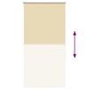 Blackout Roller Blind Beige 70 x 130 cm Fabric Width 65.7 cm Polyester