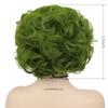 Olivgrüne Perücke für Frauen Synthetische Kurze Große Lockige Perücken Cosplay Halloween Kostümparty Flauschiger Stil Hochtemperaturfaser