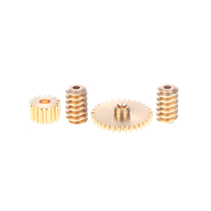 1 Készlet 0,5M Réz Csigakerék Hajtás Kombinációs Készlet 12/15/16/18/32 Fog 2mm/3mm 2mm Lépcsős Furat DIY Modell