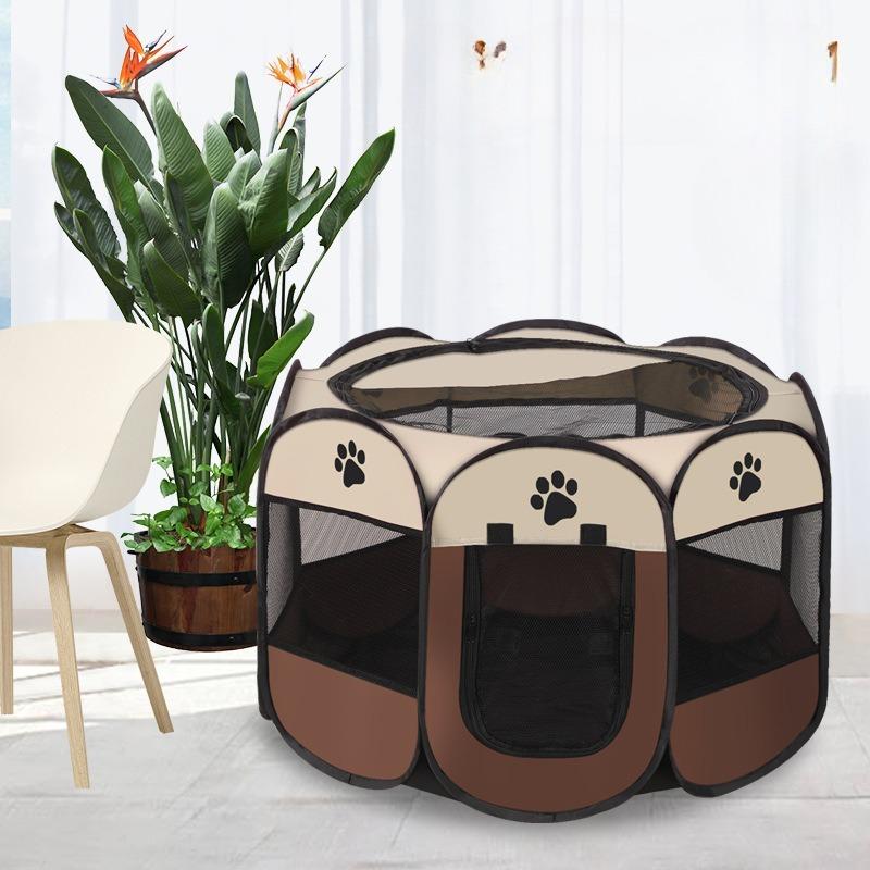 Faltbares Haustierzelt, langlebiges Katzenhaus mit Griff, achteckiger Haustierzaun aus Oxford-Stoff, tragbarer Outdoor-Käfig für kleine Hunde, Katzenzäune, Hundehütte