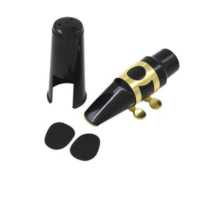Saxofone alto saxofone bocal plástico com tampa fivela de metal reed bocal remendos almofadas