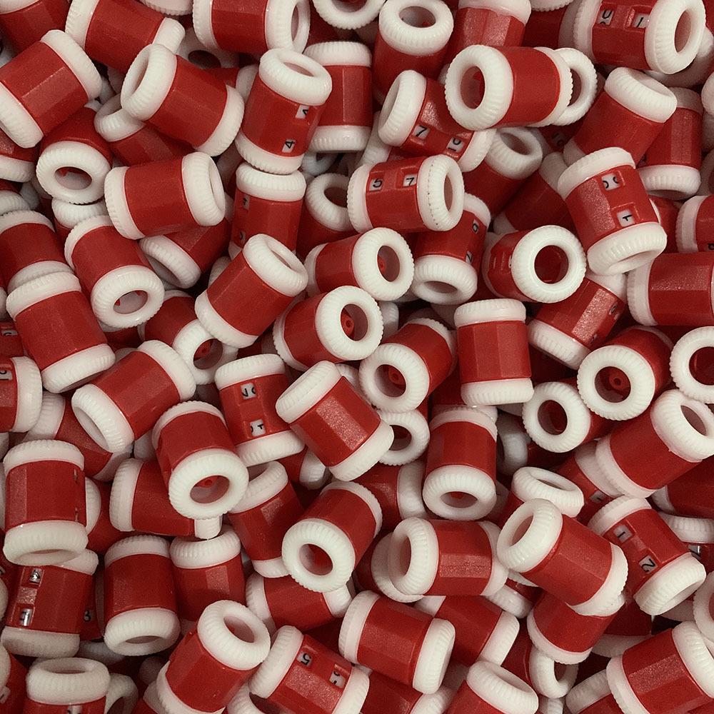 Handgefertigtes Strickreihenzähler- und Maschenmarkierer-Set aus Kunststoff