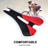 PU Lther   Cycling St Cushion Saddle For Mountain Road Bike(Red & Black)