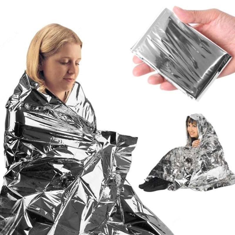 Emergency Thermal Blanket for Camping, Hiking, Survival, Marathons and Car