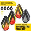 4X Flush Motorcycle Sequential LED Amber Flowing Signal Turn Blinker Light Mount