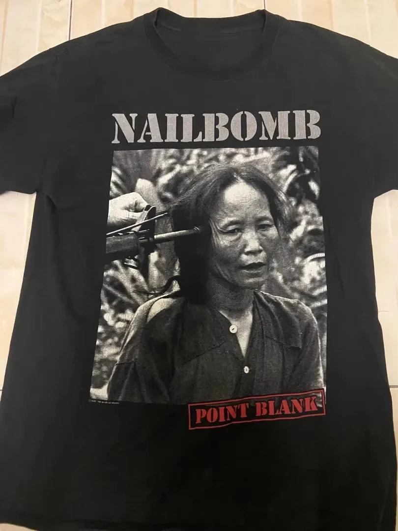

Летняя мужская женская футболка Новая популярная группа Nailbomb Черная футболка с принтом Повседневная уличная с коротким рукавом с круглым вырезом Футболки#Цвет XXXXXL чёрный