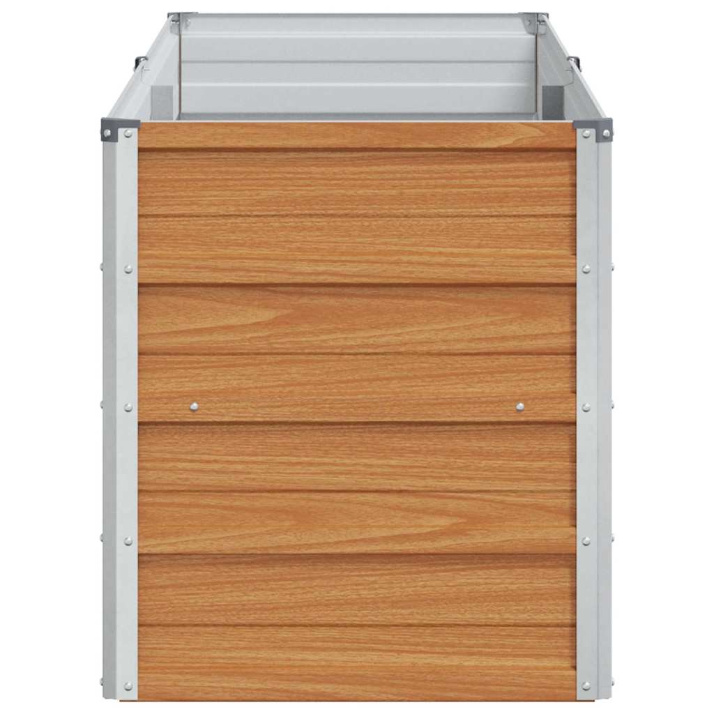 Hochbeet Hellbraun 160 x 40 x 45 cm Verzinkter Stahl