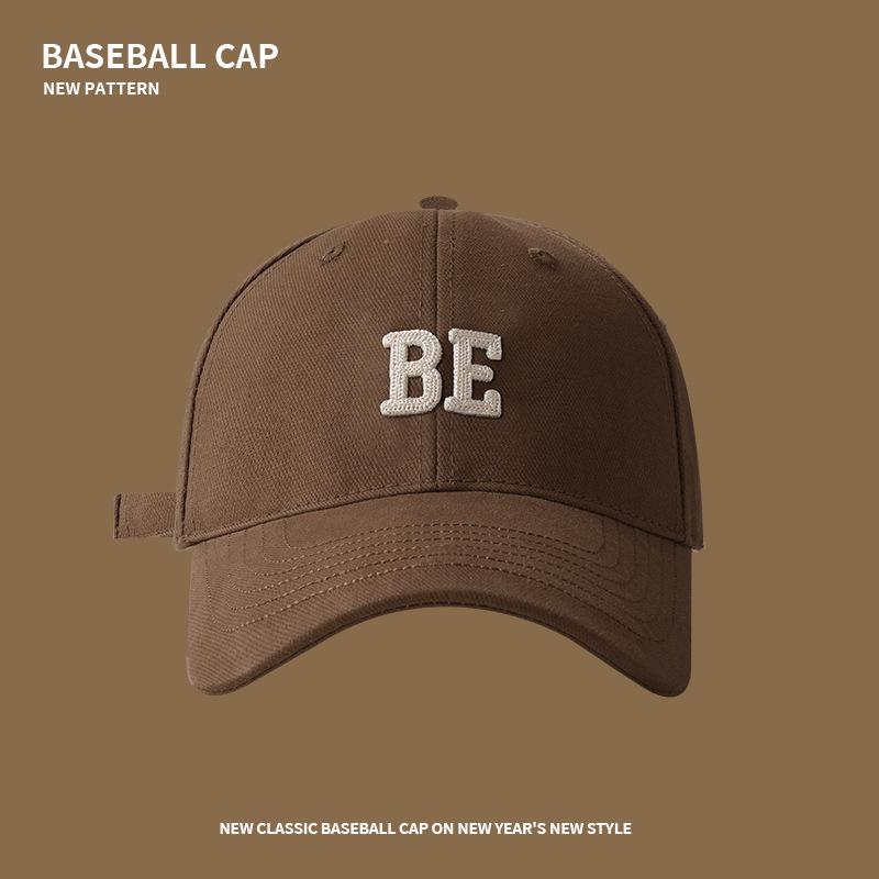 Baseball cap Men's wide brim three-dimensional embroidery cap Big head circumference Hard top sun visor Casual baseball cap