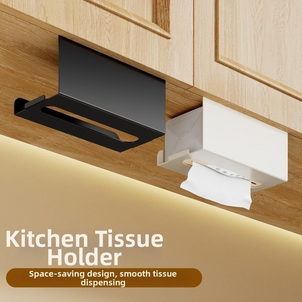 Moisture-proof Hanging Tissue Holder Punch-Free Paper Towel Rack  Kitchen Cabinet Doors