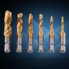 6 szt. Gwint M3-M10 Powlekane wiertła i gwintowniki Hss 1/4 "Hex Shank