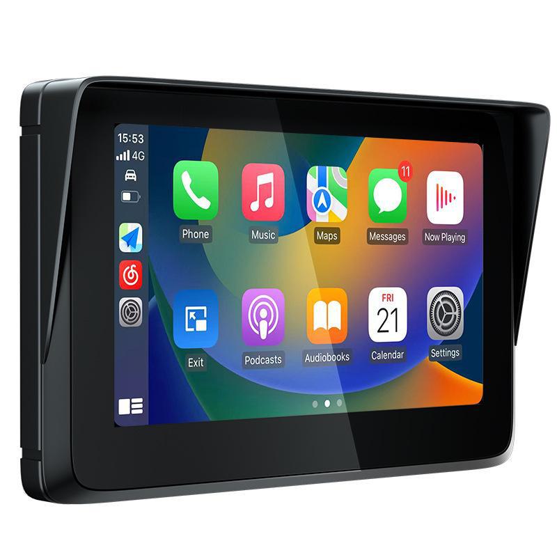 5" Motorcycle GPS Dual Bluetooth Carplay Waterproof Touchscreen Navigator