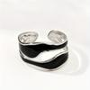 Hot-selling metal wave irregular ring, drop oil painting oil craft ring, simple temperament jewelry