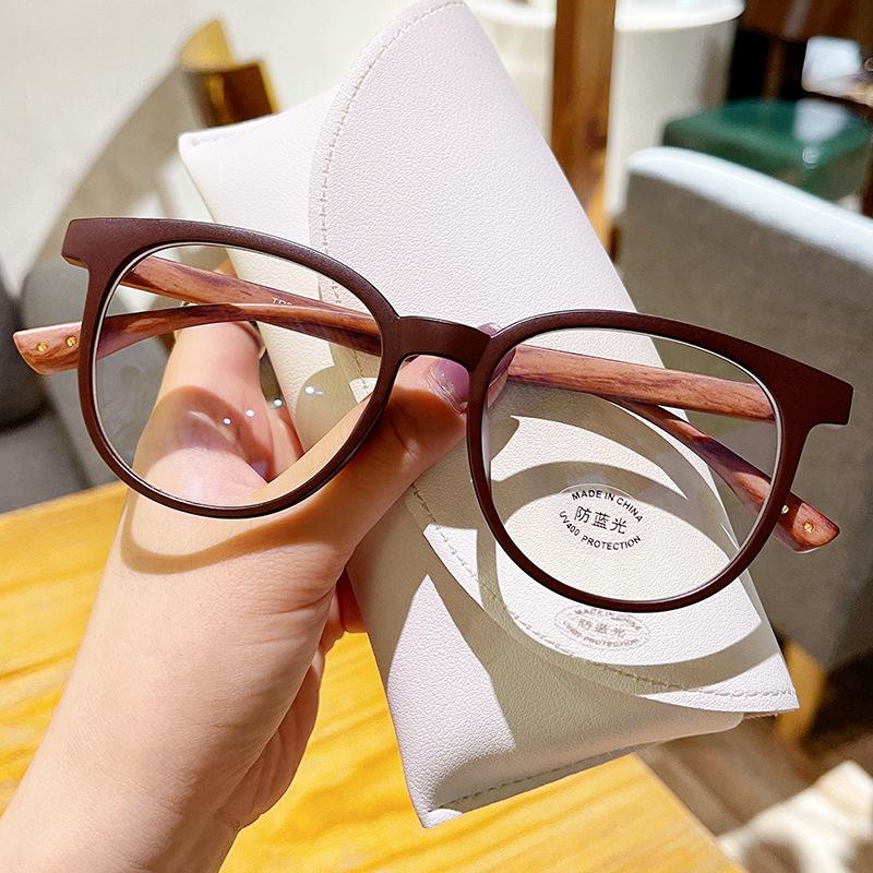 

Stylish and Versatile Blue Light Blocking Non-prescription Glasses, Retro Round and Square Frame Eyeglasses, Casual Prescription Glasses. -4.0