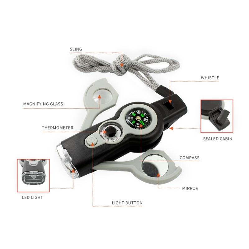 7 In 1 Outdoor Survival Emergencies Tool for Camping, Hiking, Hunting Multitool