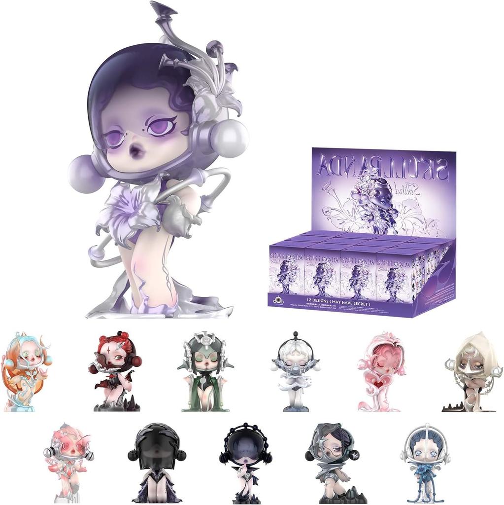 SKULLPANDA The Sound Series Figures, SKULLPANDA Blind Box Figures, Random Design Action Figures Collectible Toys, Holiday Birthday Gifts, Single Box