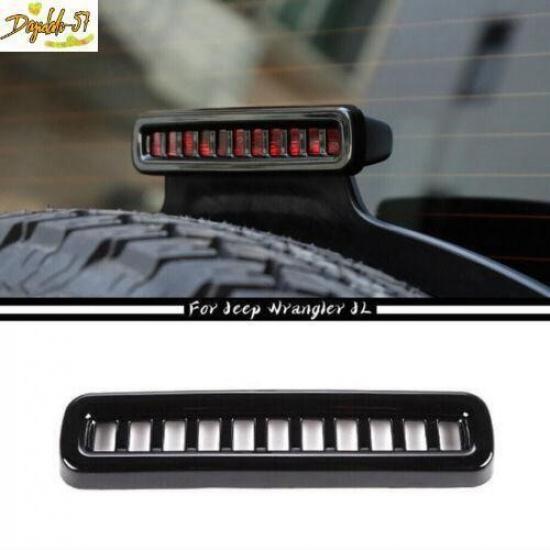 Glossy Black High Brake Light Lamp Cover Trim Fit For Jeep Wrangler JL 2018-