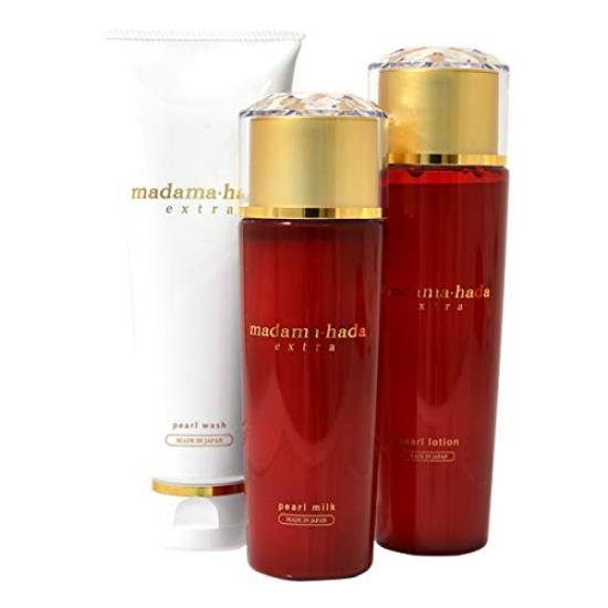 Madama Hada Extra Series Cleanser, Lotion & Emulsion Skincare Set (120g, 150ml, and 120ml)