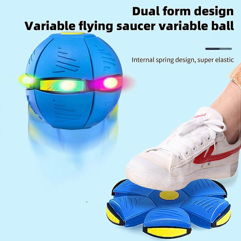 UFO Deformation Magic Flying Saucer Ball with LED Lights Flying Toys