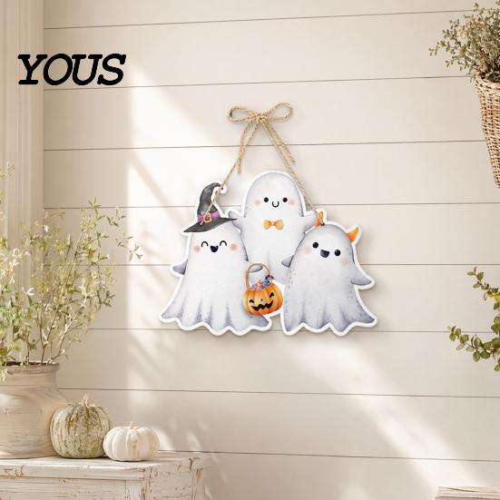 Festive Halloween Hanging Ornament Pumpkin Door Decor, Spooky Wall for Party Eye-catching Decoration Scene, Front Entryway Decoration, Trick or