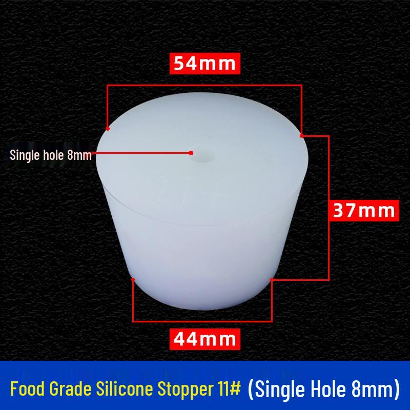 Hole-Punched Food Grade Silicone Stopper for Test Tubes, Bottles, and Water Pipes.