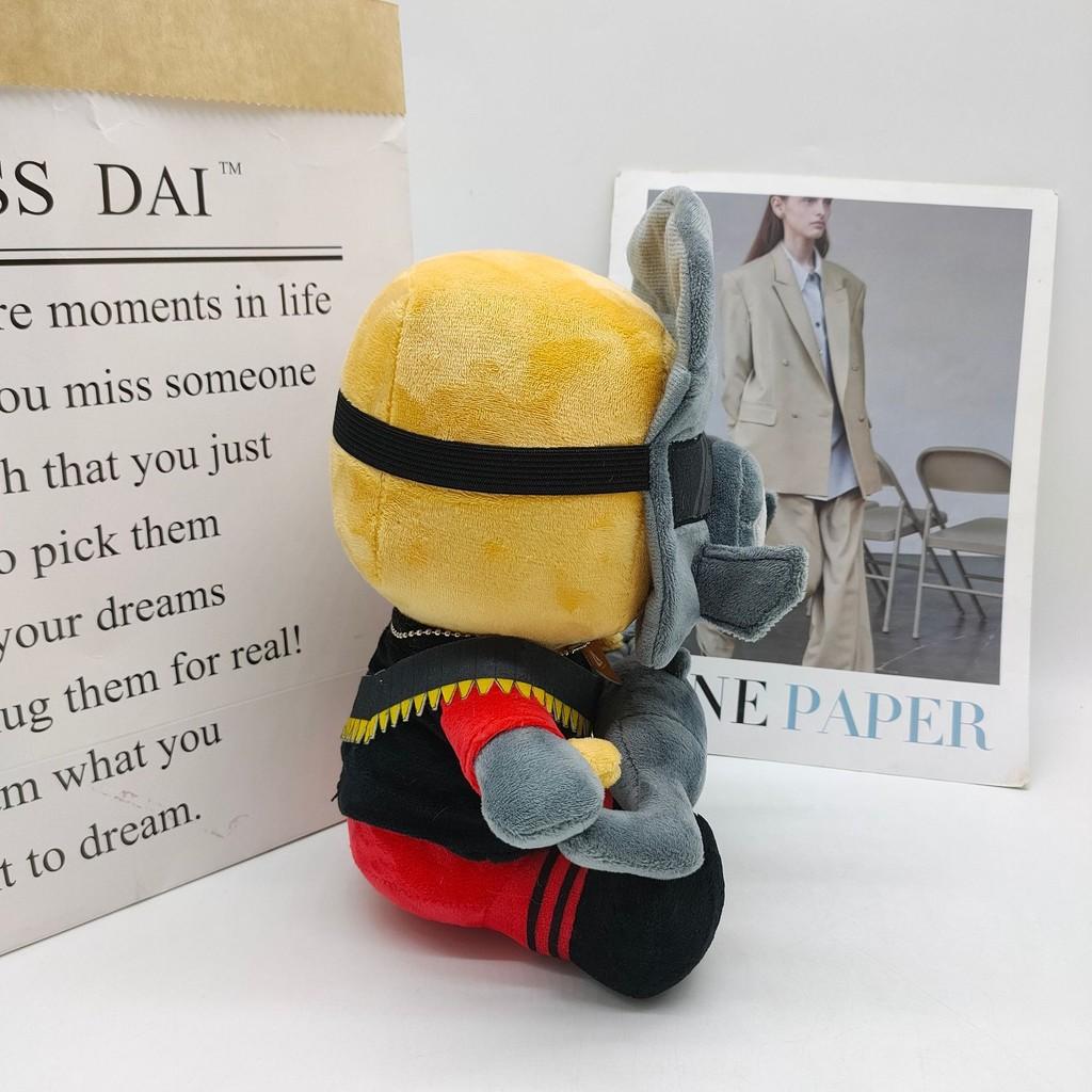 Roblox Minigunner Masked Man Plush Doll: Soft Stuffed Collectible Figure With Detachable Mask