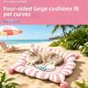 Removable Pet Cooling Mat Wear-Resistant Cat Ice Pad Cartoon Pattern Pet Cushion  Home