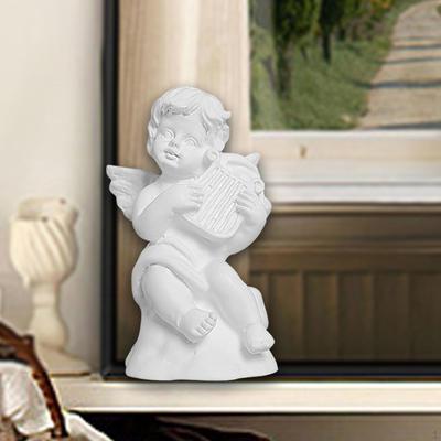 Cherub Figurine Little Angel Statue Crafts Resin Mini Sculpture Tabletop Decoration for Desk Hotel