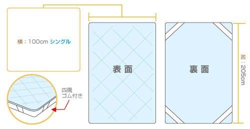 Manufacturer Direct: Waterproof Terry Sheet (for Bedwetting and Nursing Care), Single Size 100 x 205 cm (with Elastic) (Blue)