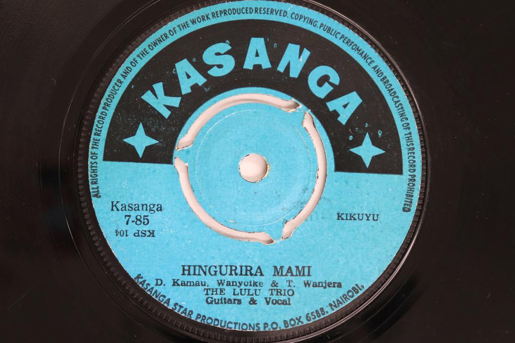 7inch Record LULU TRIO - Hingurira Mami / Ndege Ya Kenyatta KASANGA785 KASANGA Kenya World Music Used