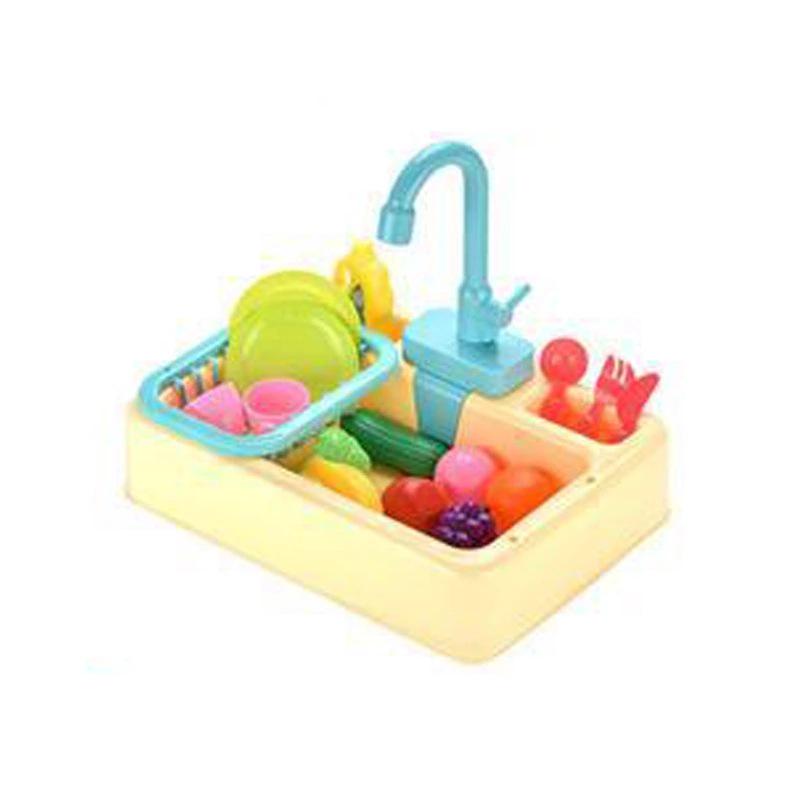 Children's Electric Dishwasher Toy: Reusable Water Sink and Kitchen Utensils Set