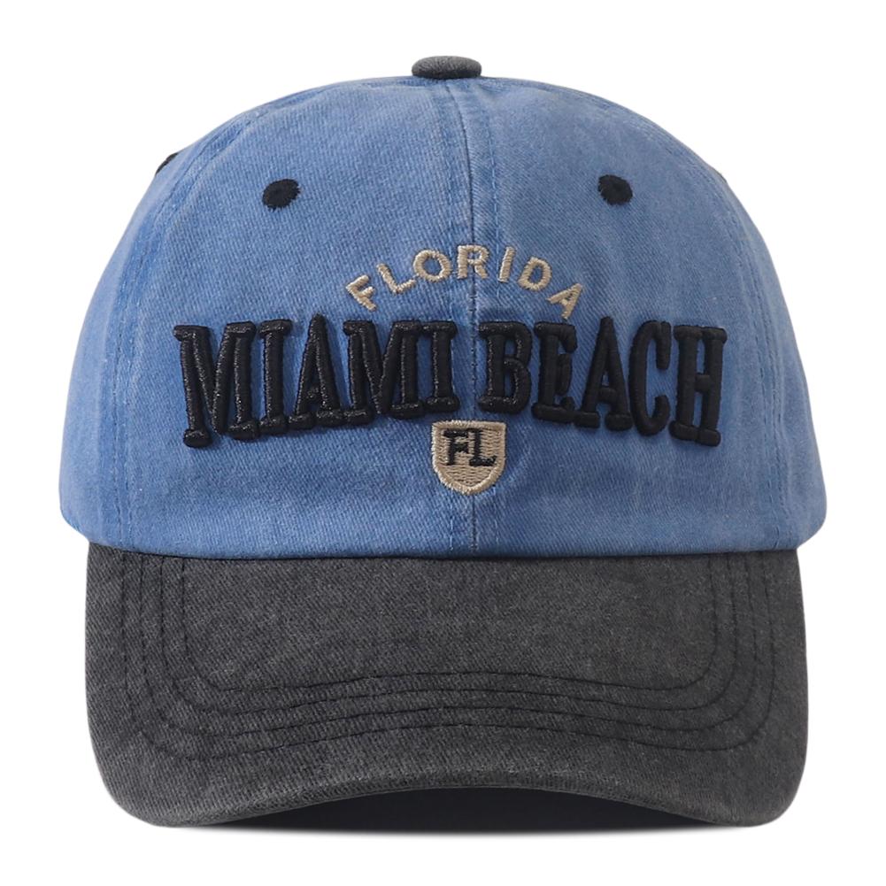 Miami Beach Letter Stickerei Baseballkappe Hip Hop Snapback Hut Verstellbarer Baumwoll Snapback Hut Unisex Outdoor Sonnenhut Für Männer Adjustable black