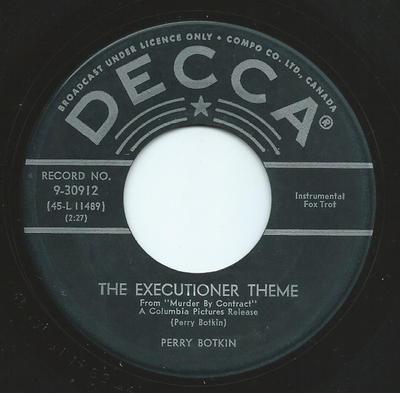 7inch Record PERRY BOTKIN - The Executioner Theme 930912 Decca 1959 US Soundtracks & Musicals Used