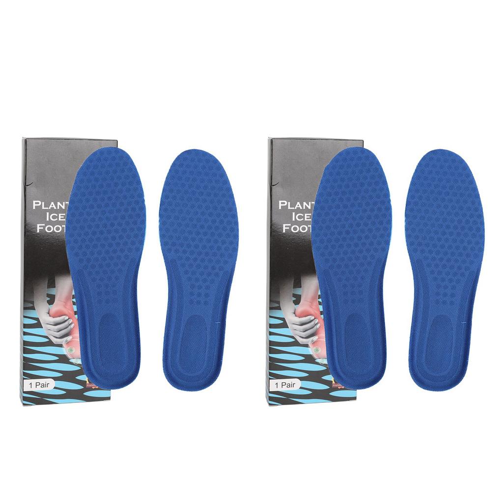 2 Pairs Insoles Ice Silk Breathable Heavy Duty Support Anti Slip Fatigue Relief Foot Pads for