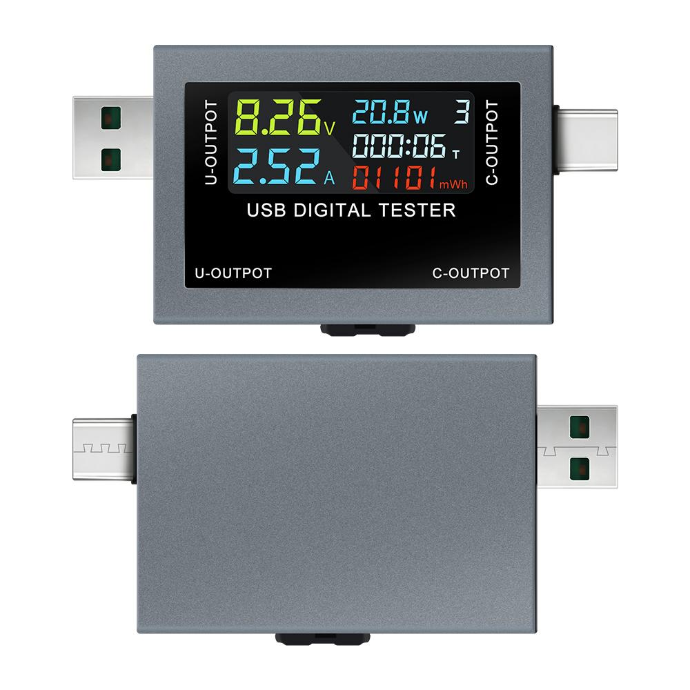 Type-C USB Tester Voltmeter Ammeter DC4.5~50V Digital Voltage Current Power Meter Cell Phone Charging Battery Capacity Detector