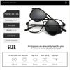 New Mirror Magnetic Attraction Sunglasses 6 Iin 1 Clip Cycling Glasses Dazzling Polaroid Men Sunglasses Women