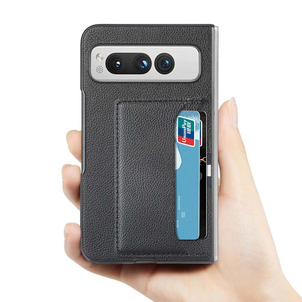 Anti-Staub-Mode-Cover-Ledertasche für Google Pixel Fold Pixelfold stoßfeste Kartenhalter-Schutzhüllen