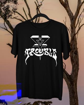 NEW Trouble Band Logo Band Heavy Cotton Black T Shirt S-5XL SE808 Unisex T-Shirt