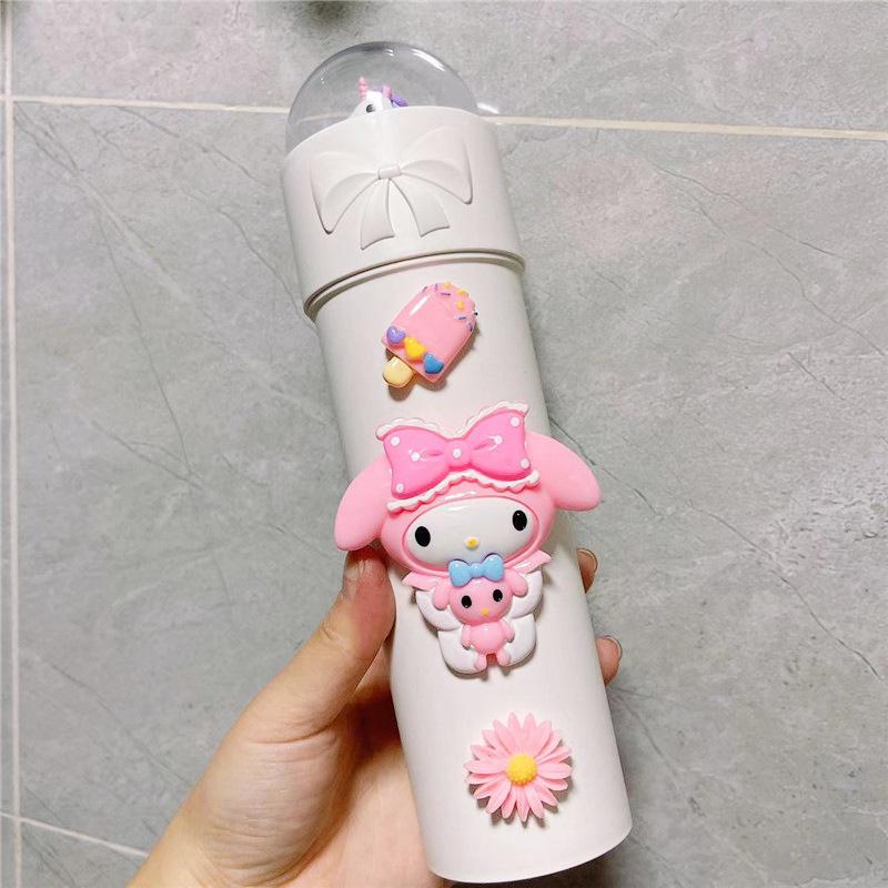 Children's Portable Toothbrush Holder and Mouthwash Cup - Cute Student Travel Toiletries Storage Box