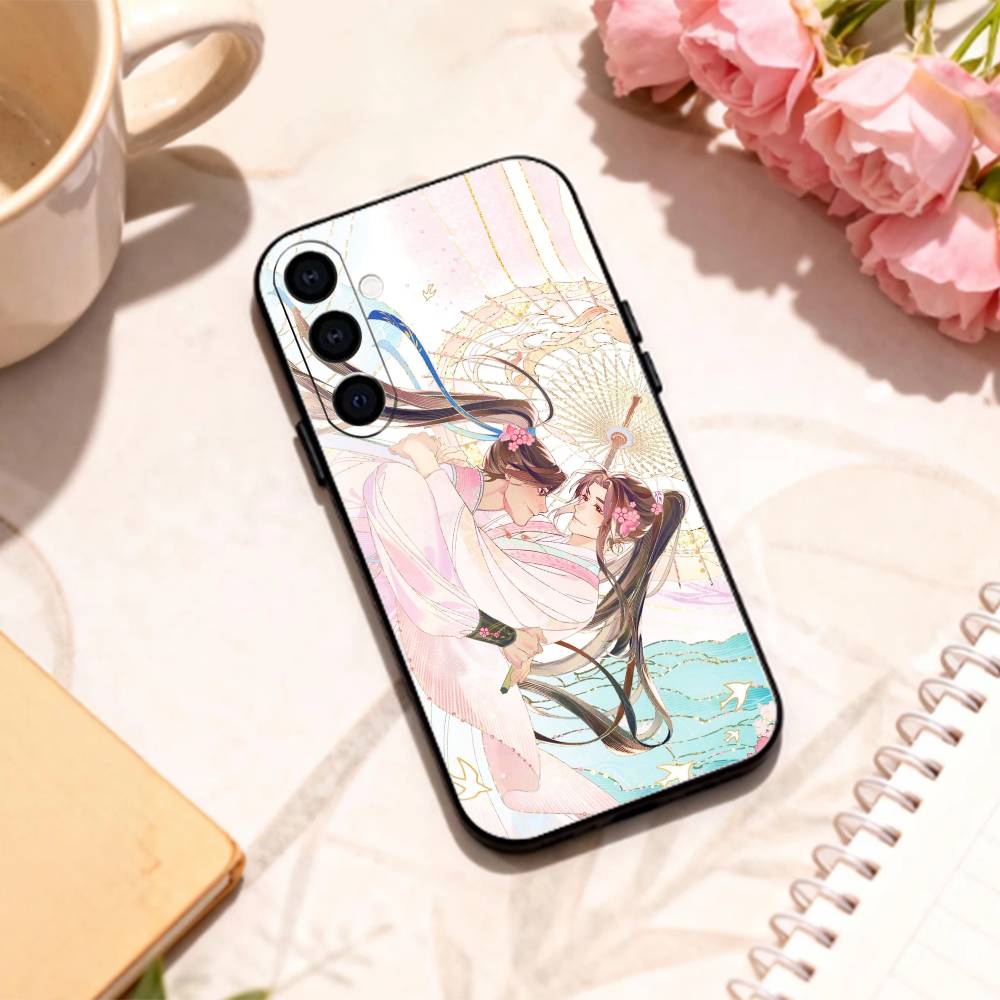 

H-Husky and White Cat Shizun BL Xianxia Art phone Case For Samsung Galaxy A73,A72,A71,A70,A53,A52,A51,Others Soft Black Shell Samsung a20s