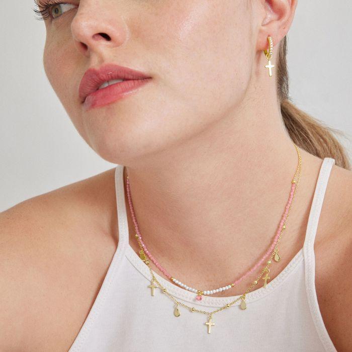 Collier - Athat - Plaqué Or Jaune 18 Carats - Taille Unique - Turmaline - Femme